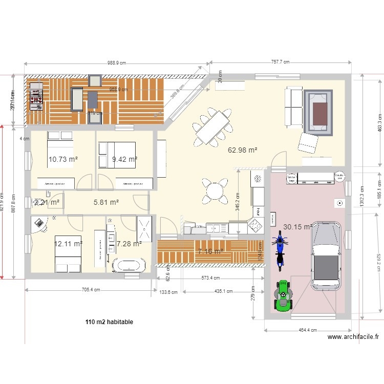   plan DODO    final 110 m2 habitable garage 30m2. Plan de 0 pièce et 0 m2