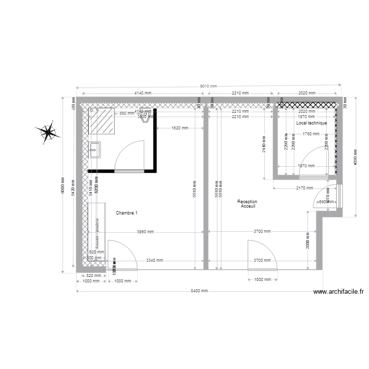 Plan rez de chaussée projet placo. Plan de Plan rez de chaussée projet placo. Plan de