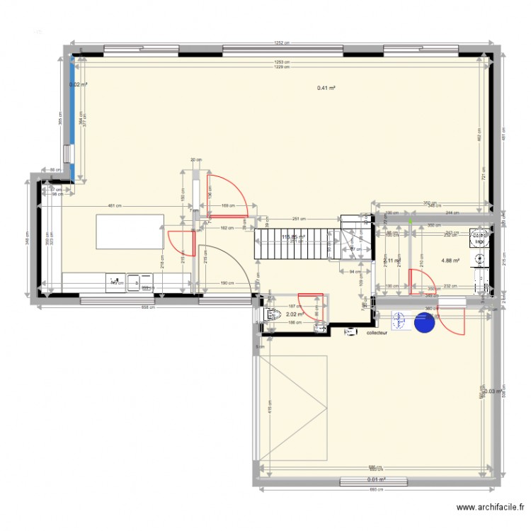 maison placo avec sanitaire pour réseau d hydrolique. Plan de 0 pièce et 0 m2