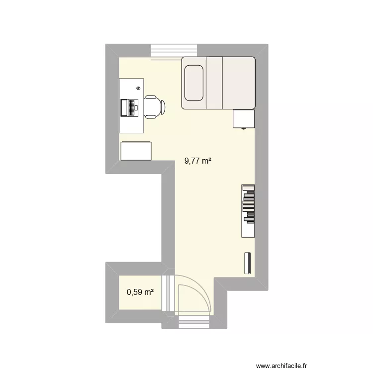 chambre moi. Plan de 2 et 10 m² chambre moi. Plan de 2 et 10 m²