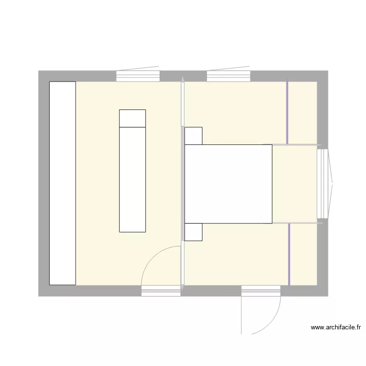 chambre essai. Plan de 