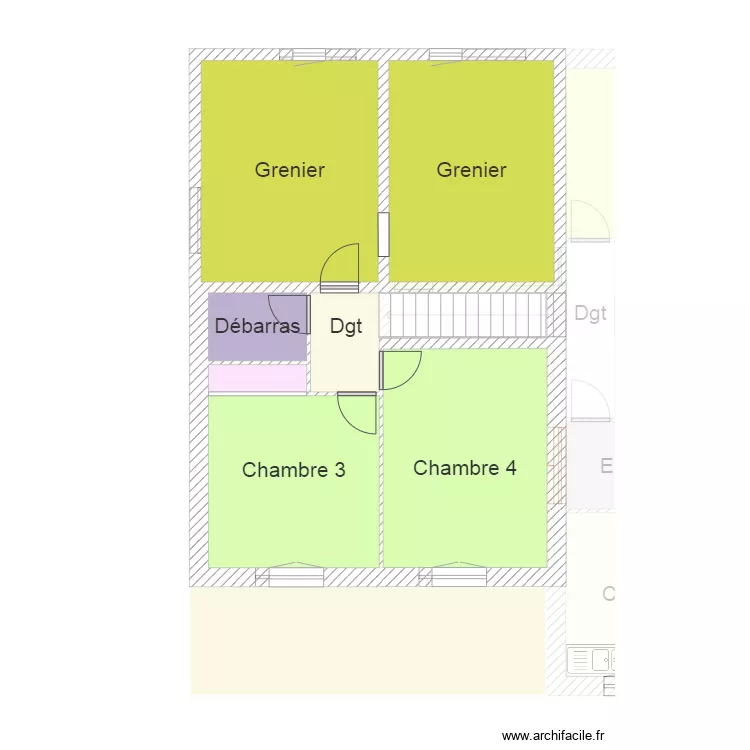 etage pavillon 4. Plan de 