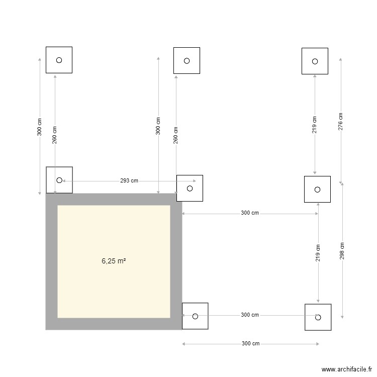 dalle couvert golf 1. Plan de 1 pièce et 6 m2