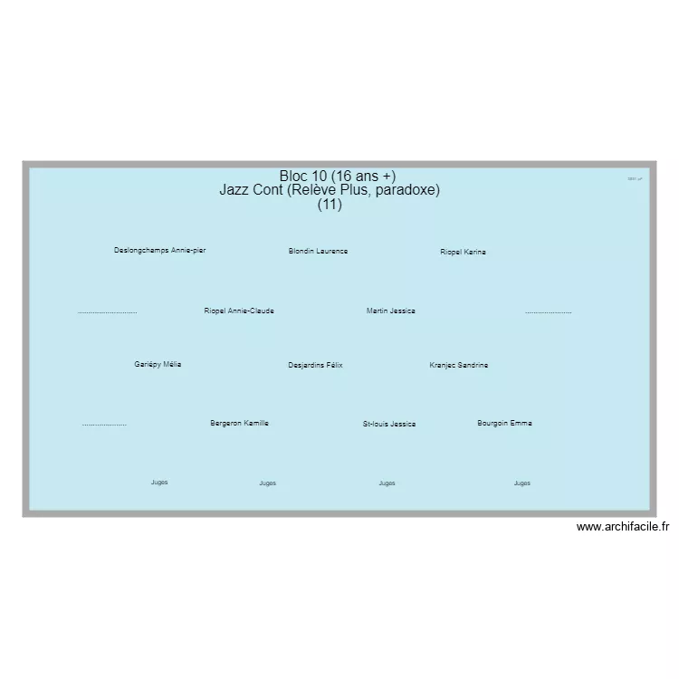 Audition Bloc 10. Plan de 