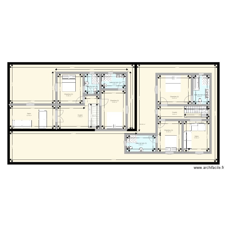 Parcelle Koubia 2 Appartements. Plan de 0 pièce et 0 m2