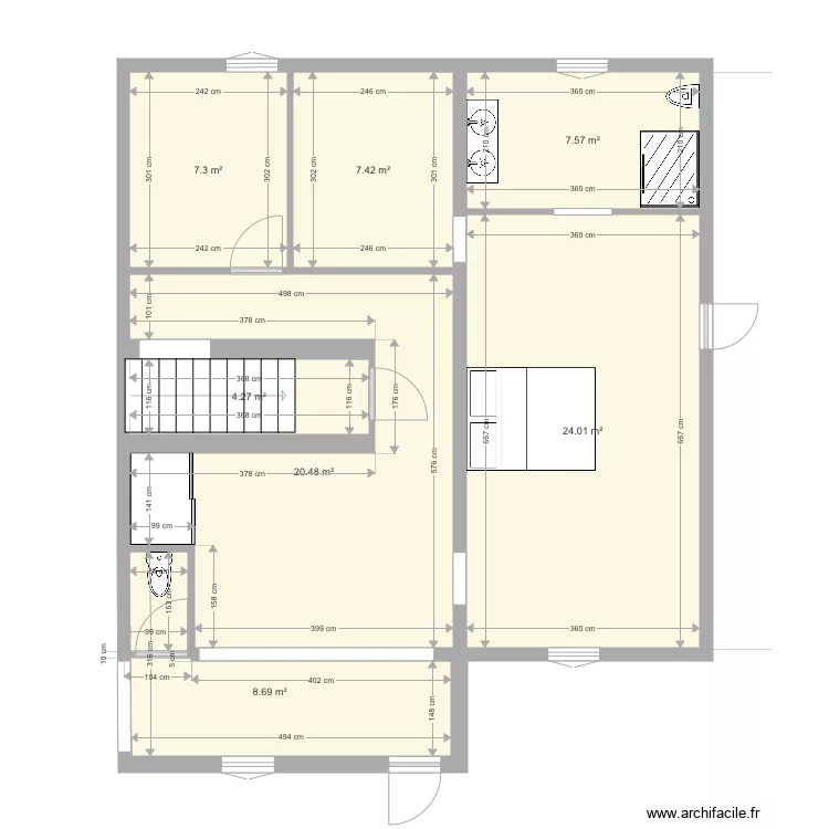 RdC chambres Aimargues modif bureau agrandi. Plan de RdC chambres Aimargues modif bureau agrandi. Plan de