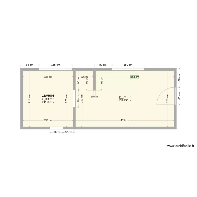 Camping les Myrtilles cuisine & laverie. Plan de 