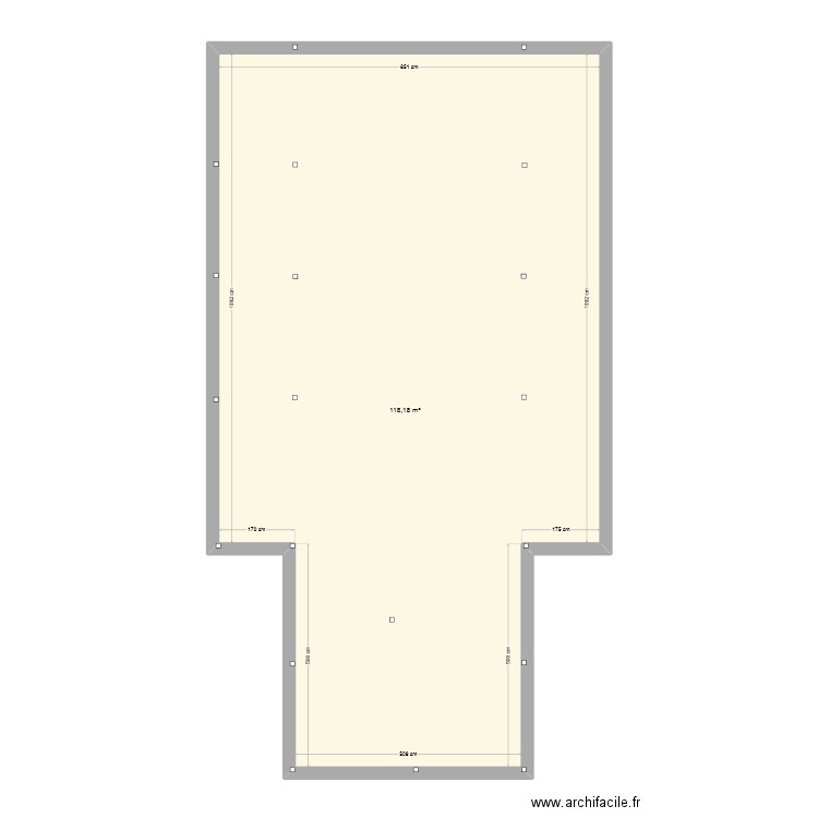 Plan atelier vierge. Plan de 0 pièce et 0 m2