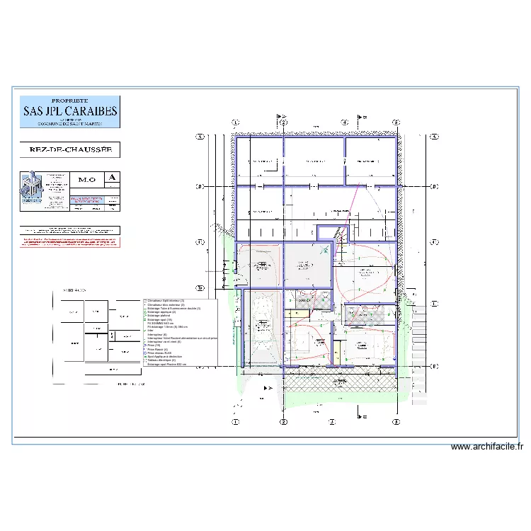Rez de Chauss&eacute;e. Plan de 