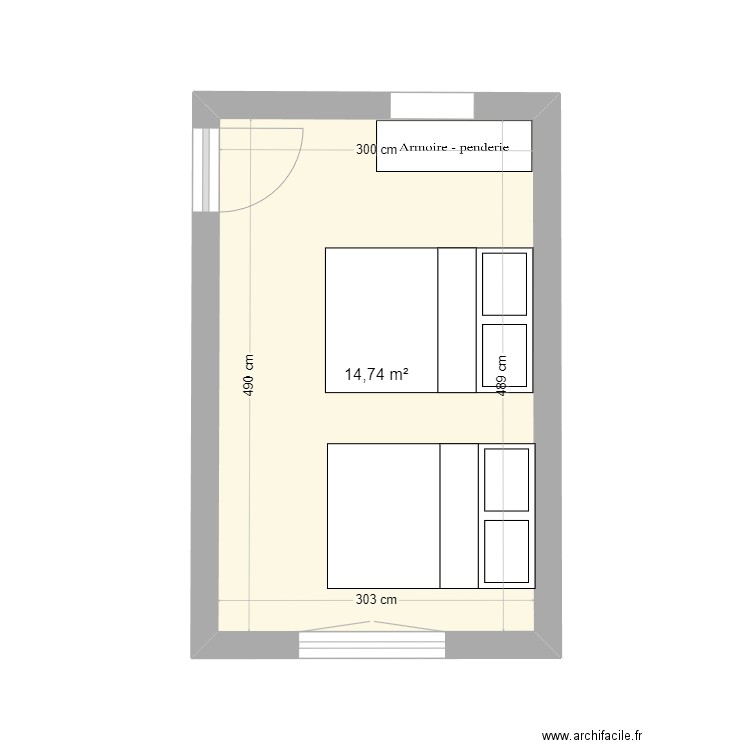 Chambre 2 Pynes. Plan de 0 pièce et 0 m2
