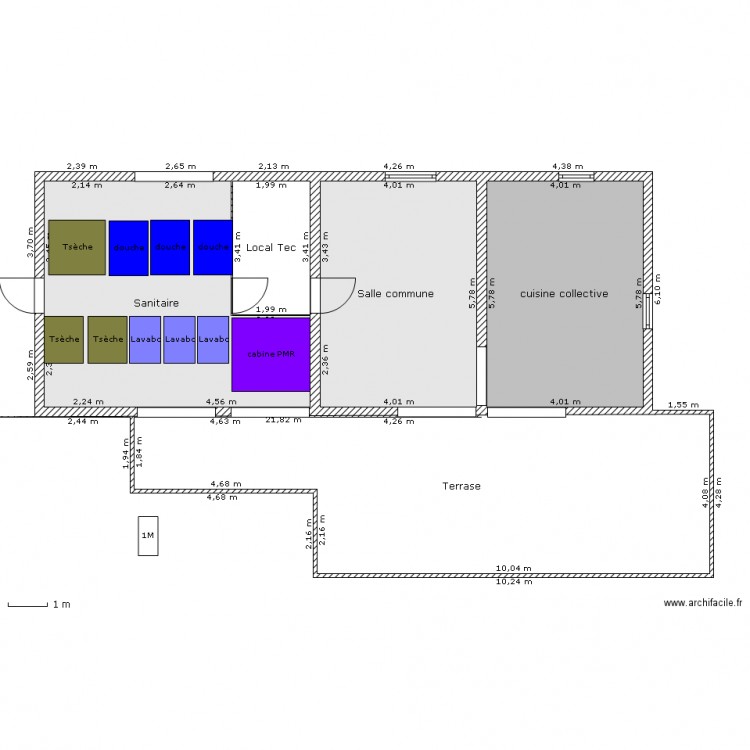 Sanitaire 2. Plan de 0 pièce et 0 m2