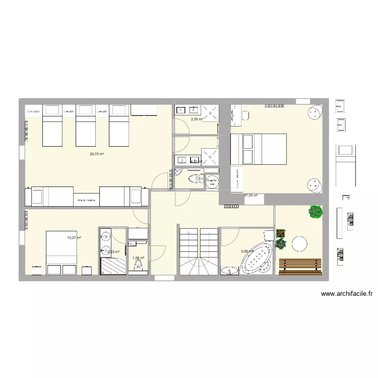 maison granger rdc. Plan de 