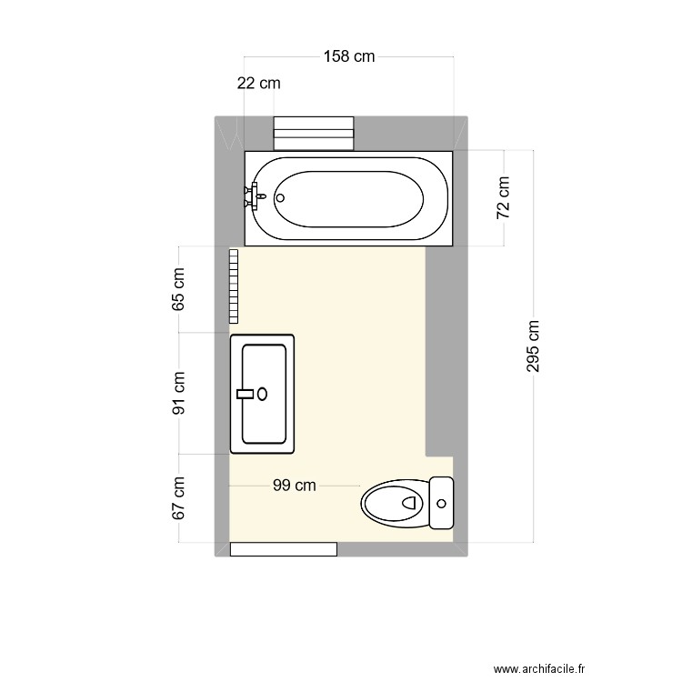 raby. Plan de 1 pièce et 5 m2