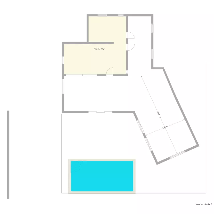RdC extension par le cote 2. Plan de 