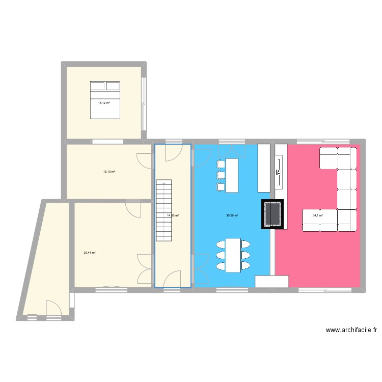 Saudemont 2. Plan de 8 pièces et 217 m2