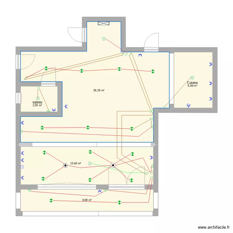 golf reamenager (salon et cuisine) interrupteur. Plan de golf reamenager (salon et cuisine) interrupteur. Plan de