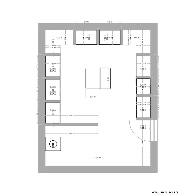 celier 1. Plan de 1 pièce et 20 m2