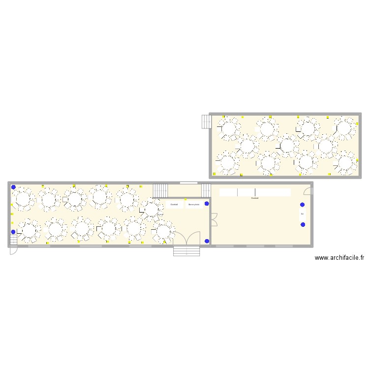 L'orangerie Table ronde. Plan de 2 pièces et 339 m2