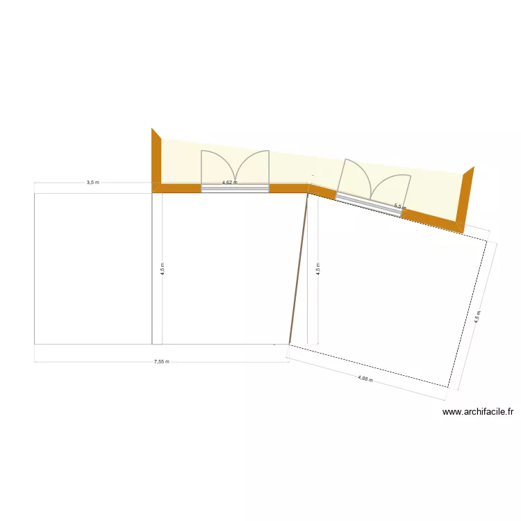 terrasse chaumet v1. Plan de 1  et 10 m²