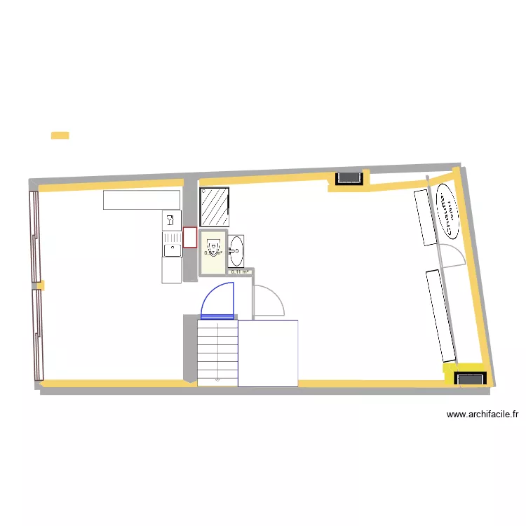 victorin. Plan de 2  et 1 m²