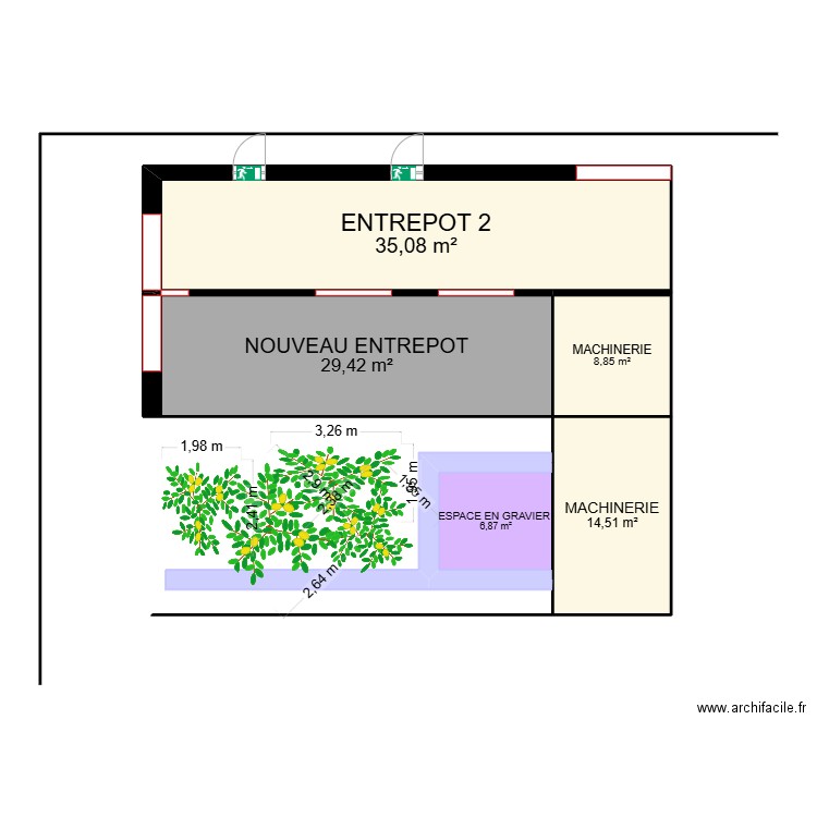 nouveau. Plan de 5 pièces et 95 m2