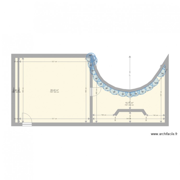 Espace à aménager modifié. Plan de 0 pièce et 0 m2