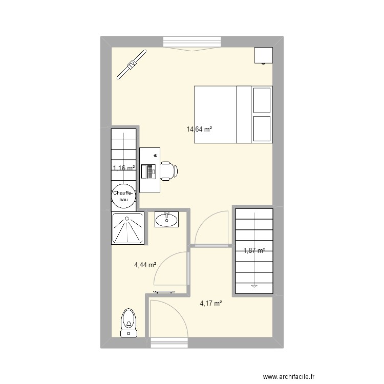 loc 3 valentin. Plan de 12 pièces et 78 m2