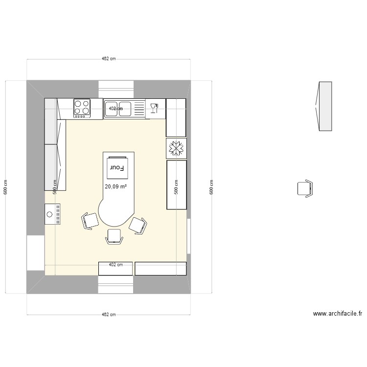 PlourivoKitchen_230417_1. Plan de 1 pièce et 20 m2