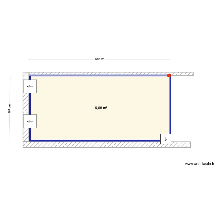 José Gouveia. Plan de 1 pièce et 17 m2