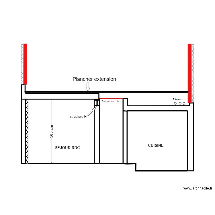 COUPE PLANCHER. Plan de 0 pièce et 0 m2