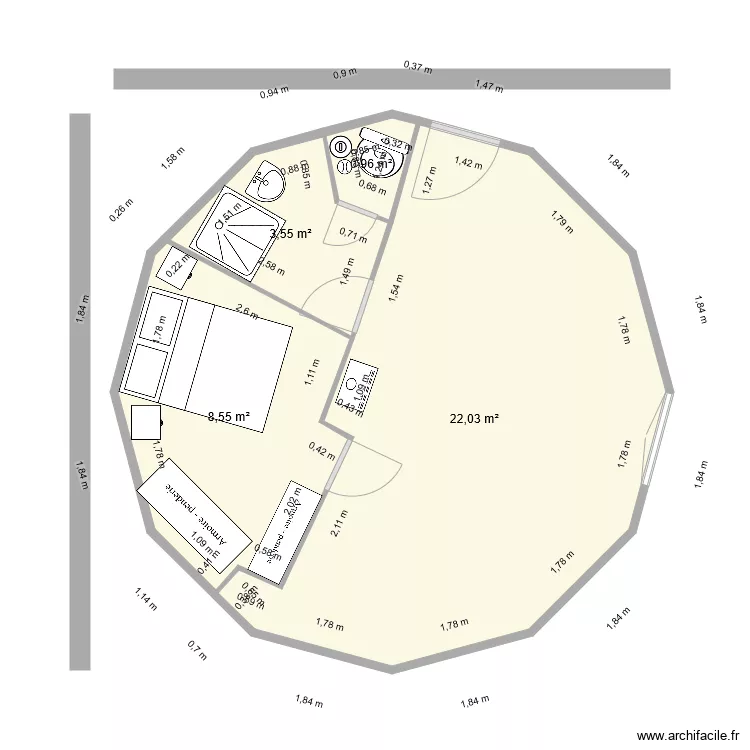 yourte 2. Plan de 