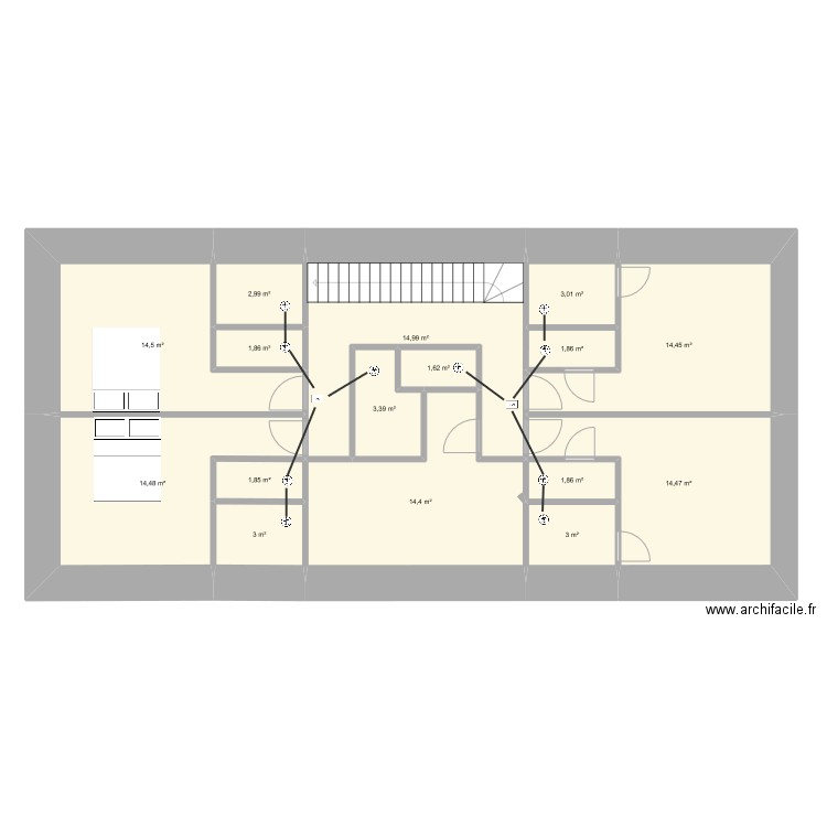 projet santilly grange etage VMC. Plan de 0 pièce et 0 m2