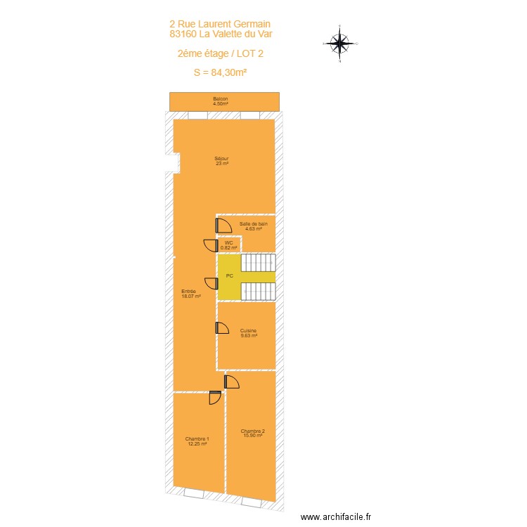 la valette 2eme. Plan de 0 pièce et 0 m2