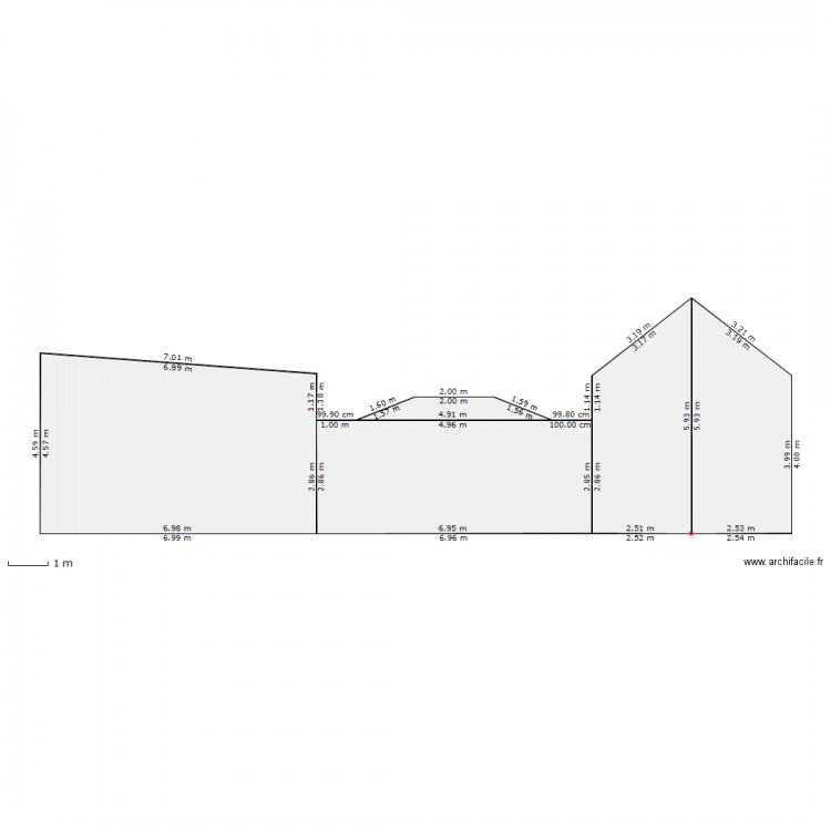 plan coupe. Plan de 0 pièce et 0 m2