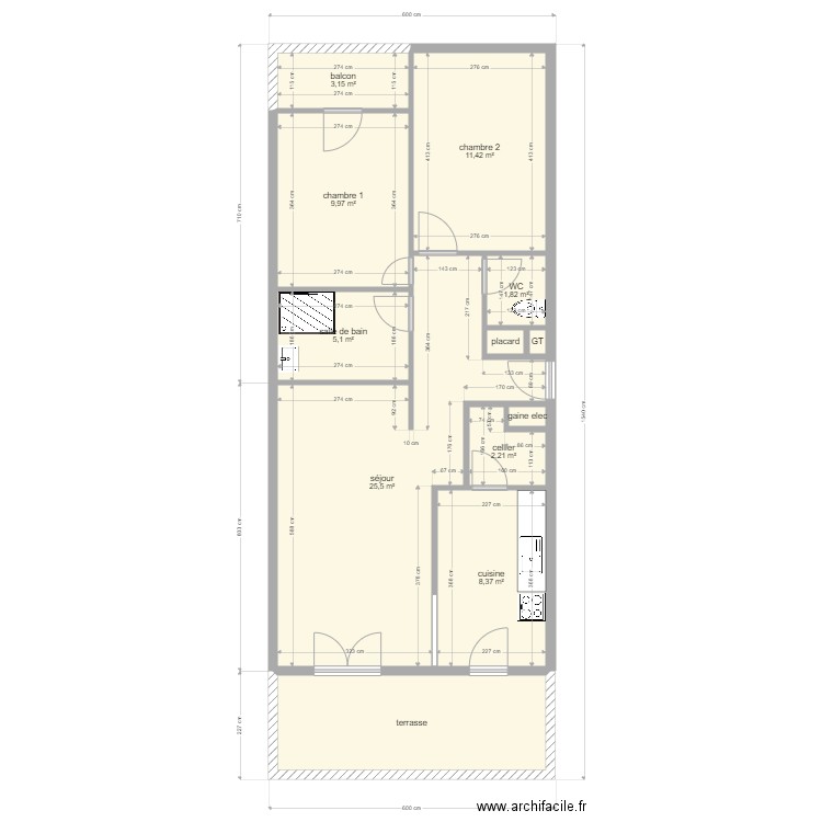 8 meyer. Plan de 12 pièces et 79 m2