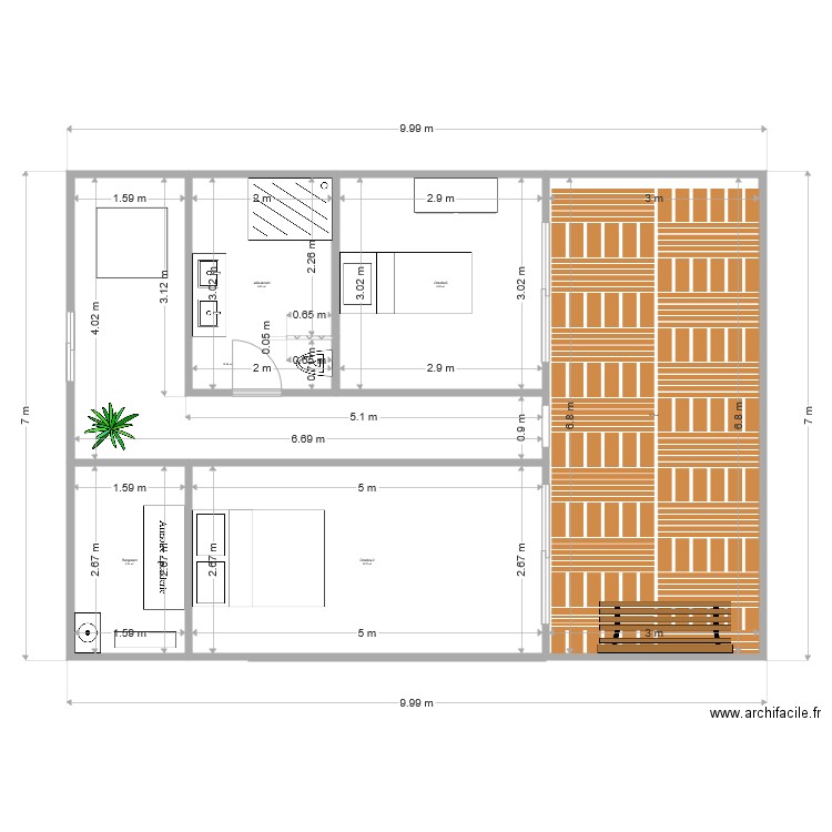 DUPLEX 1er étage. Plan de 0 pièce et 0 m2