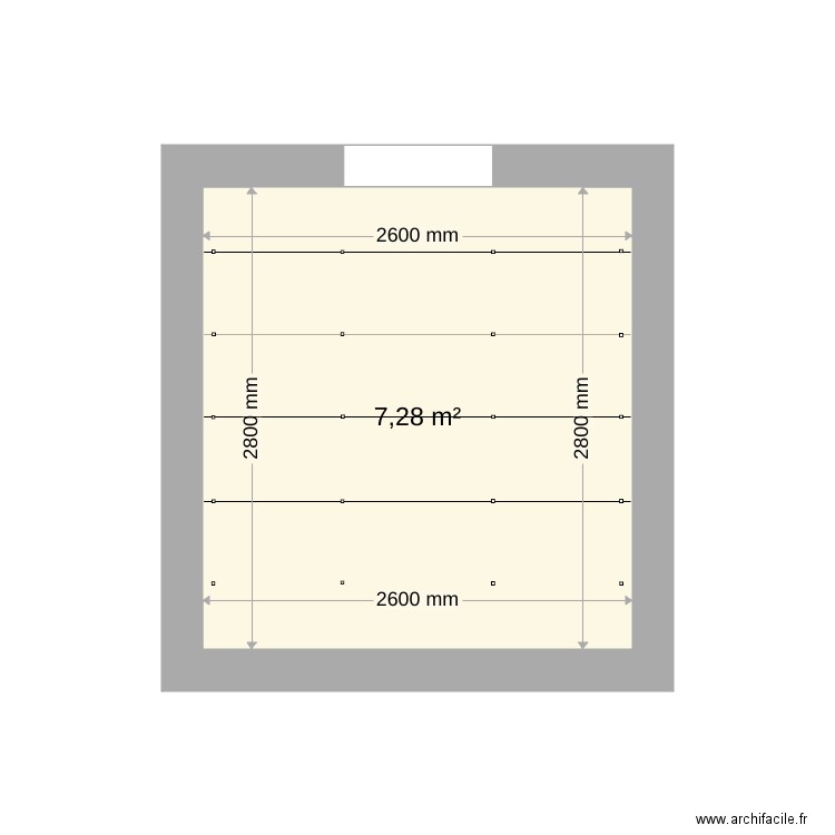 plan placo longes. Plan de 1 pièce et 7 m2