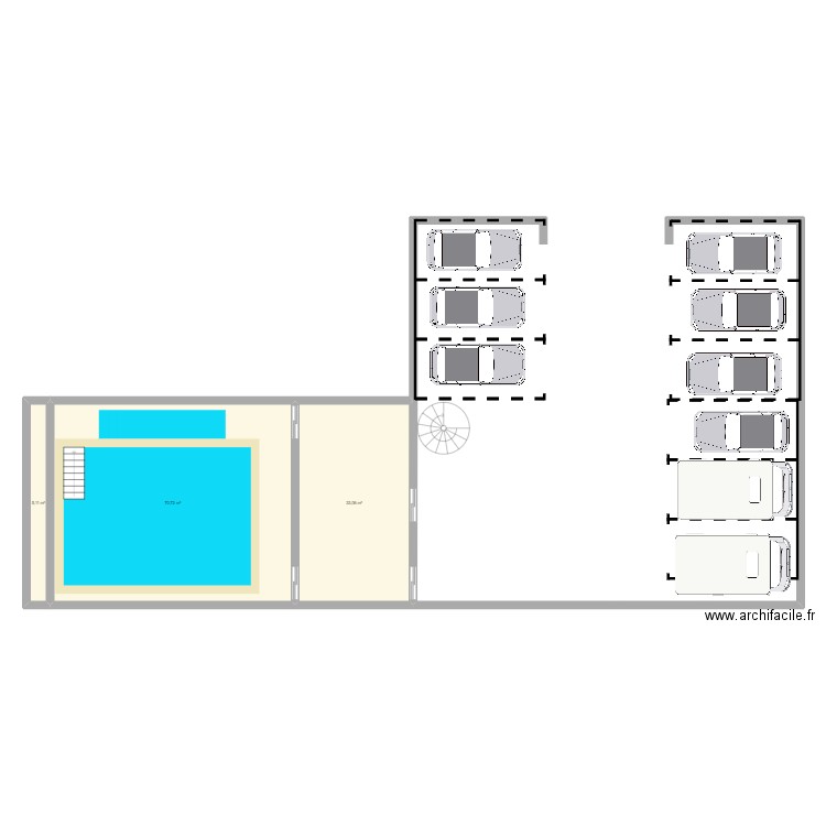 plan bourg 2. Plan de 3 pièces et 109 m2