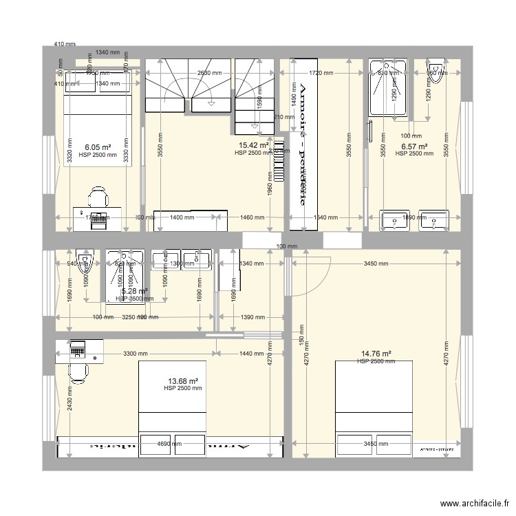 105 Etage 1 . Plan de 0 pièce et 0 m2