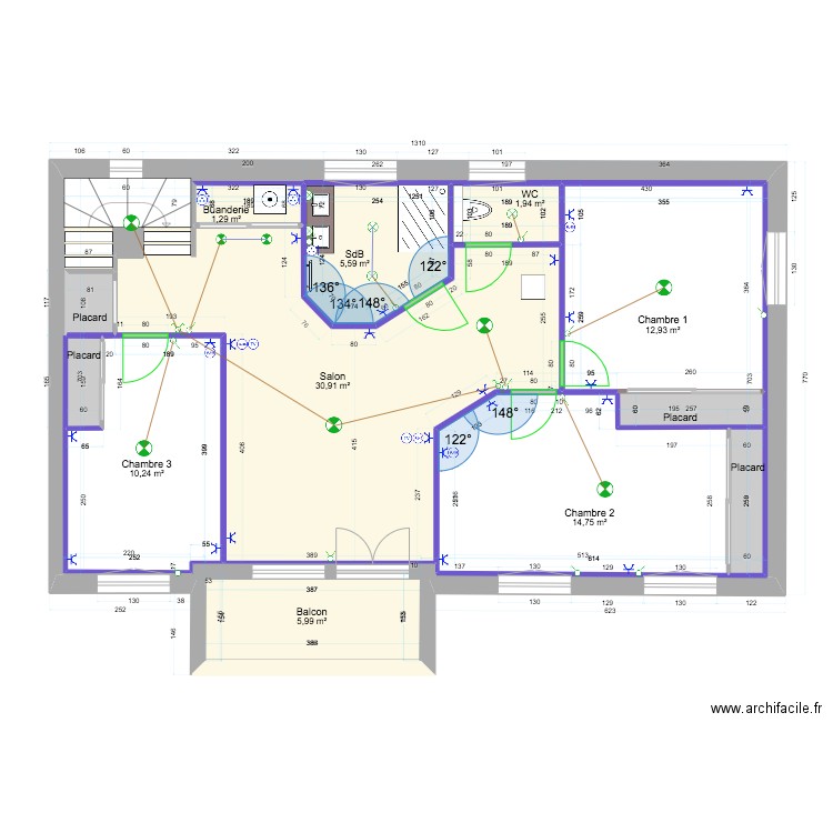 etage essai 2. Plan de 0 pièce et 0 m2
