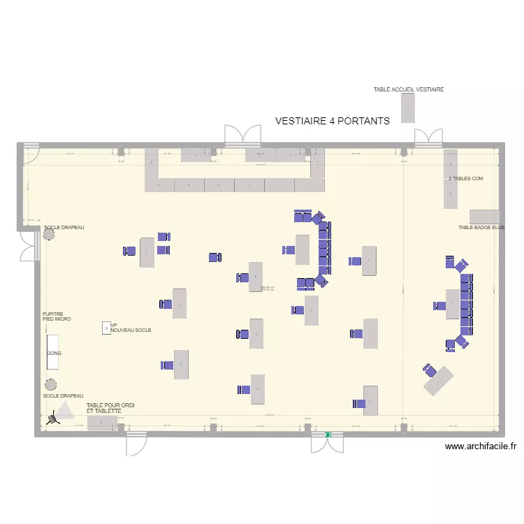PALESTRE NOUVEAUX VANVEENS 23 JANV 2023. Plan de 
