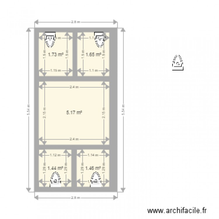 wc test. Plan de 0 pièce et 0 m2