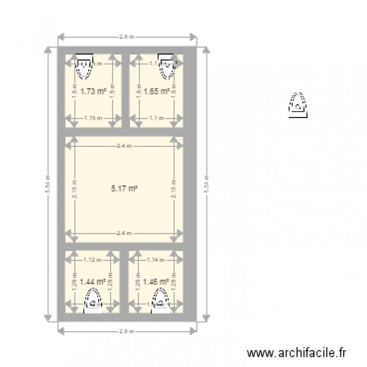 wc test. Plan de 0 pièce et 0 m2