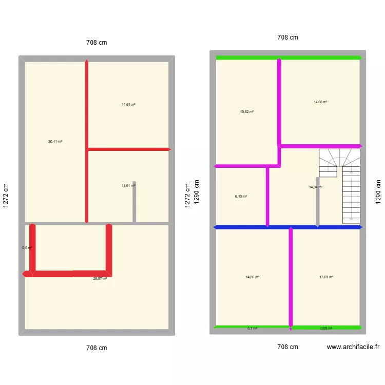 hautot v1 etage. Plan de 