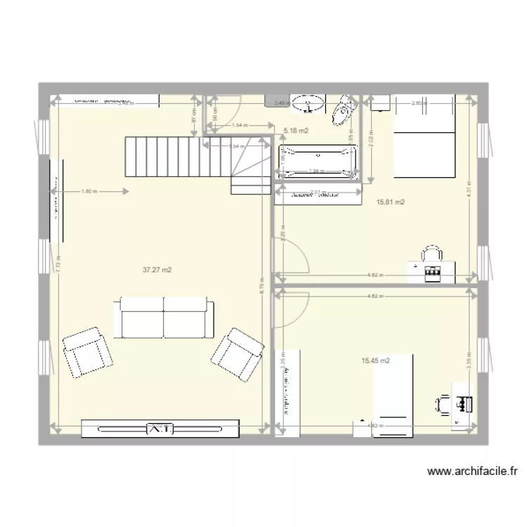 le sent 2 reel rdz etage. Plan de 