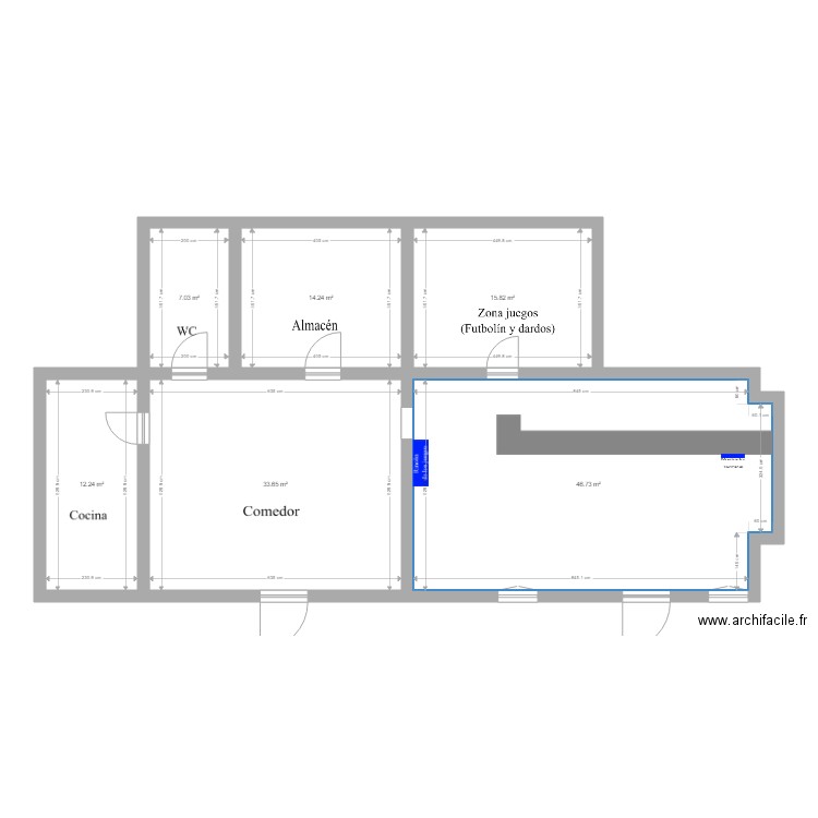 56055Local Actual. Plan de 0 pièce et 0 m2