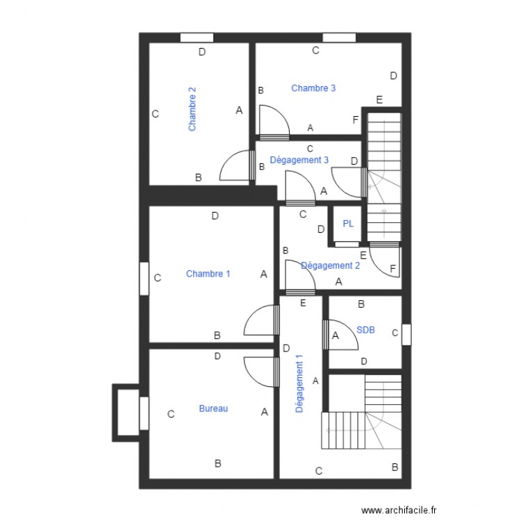 BERAULT 1ETG. Plan de 0 pièce et 0 m2