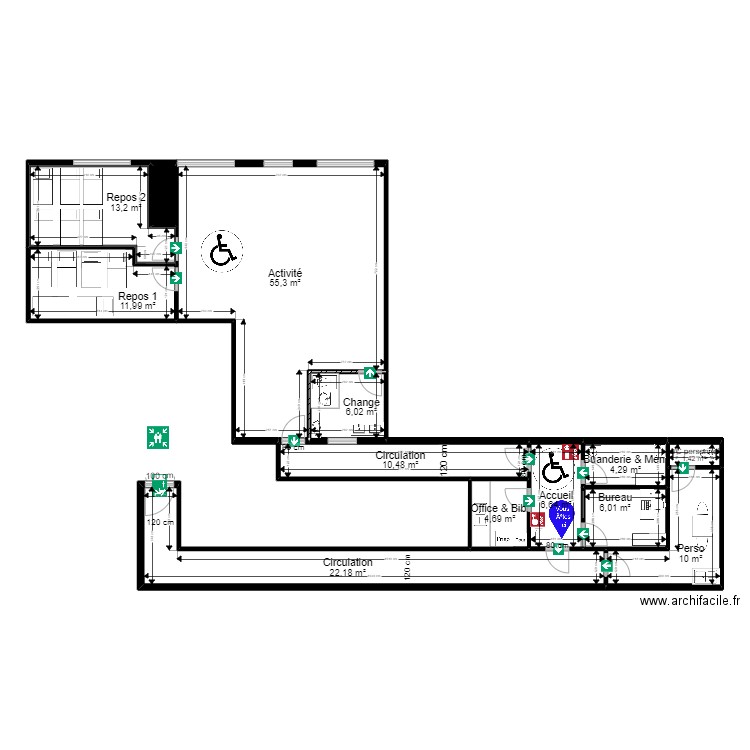 91 MONTGERON PROJET 2 13 Mercure Evac 060922 Urbain. Plan de 0 pièce et 0 m2
