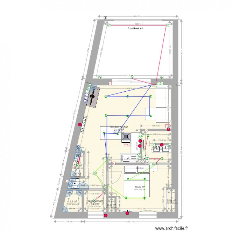 Appart 1 étage RDC. Plan de 0 pièce et 0 m2