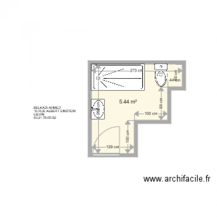 BELKADI AHMED. Plan de 0 pièce et 0 m2